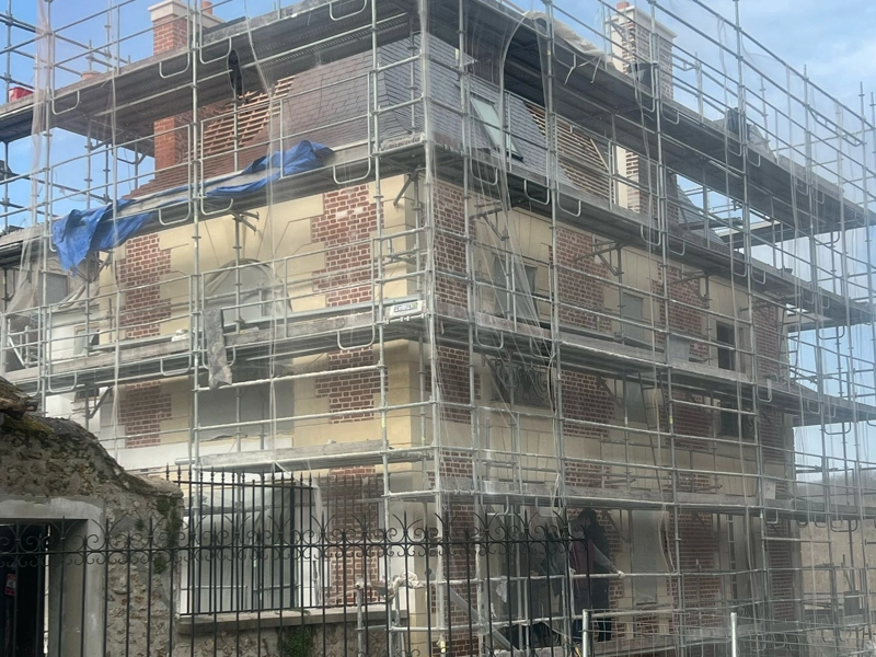 Ravalement d'une façade ancienne